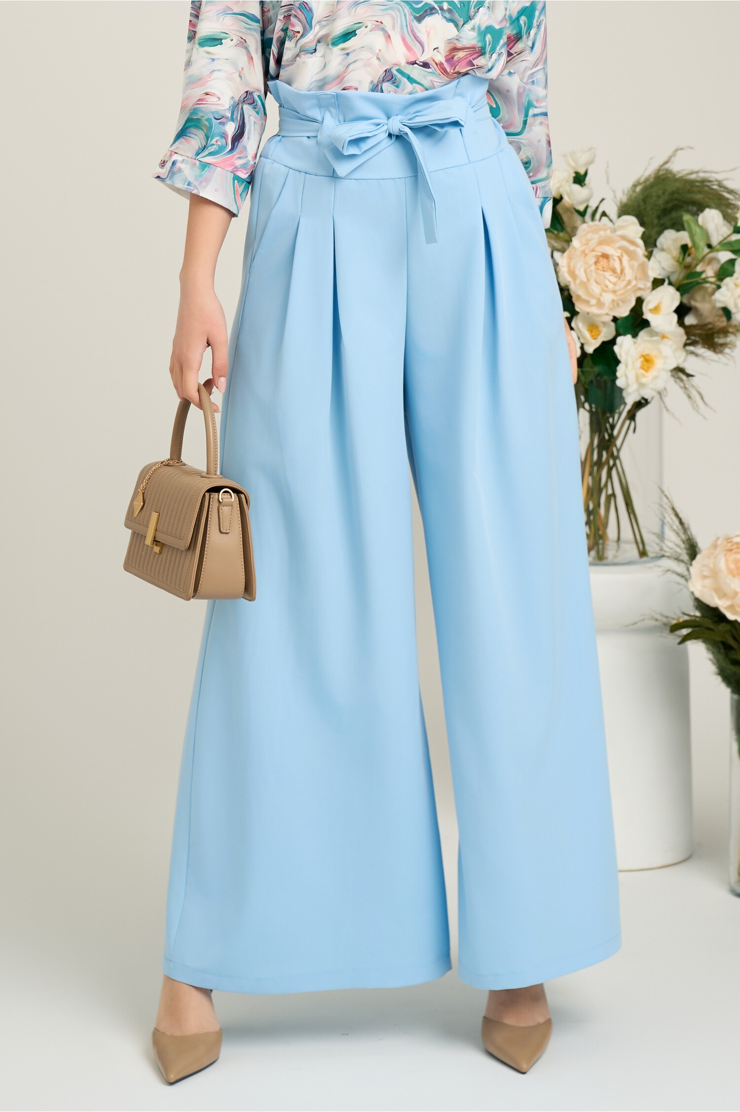 pantaloni-office-din-viscoza-bleu-cu-pliuri-si-cordon-in-talie-1364657-1102592-4
