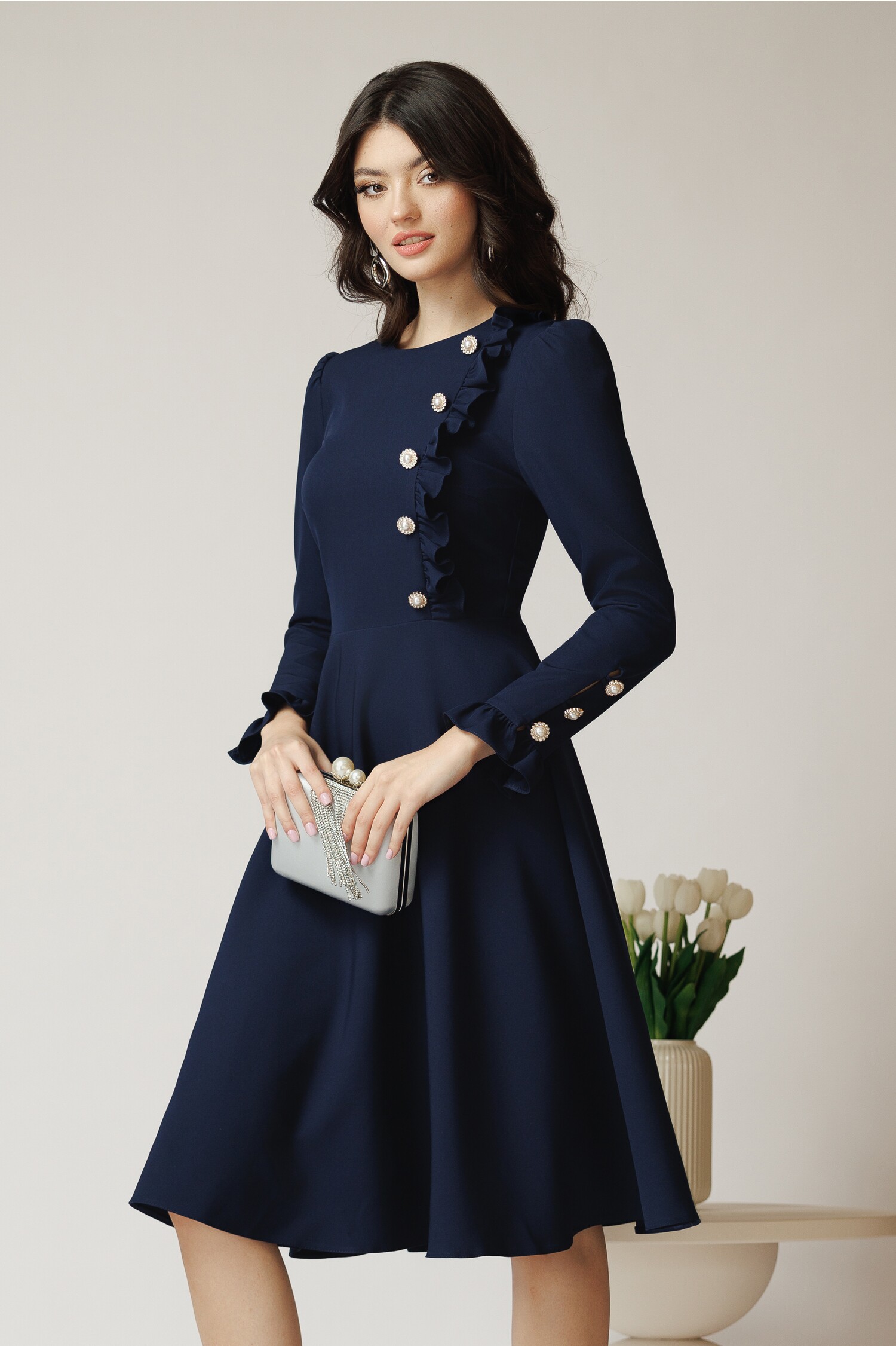 rochie-dy-fashion-eleganta-din-stofa-bleumarin-cu-nasturi-si-volanase-1356248-1098674-4