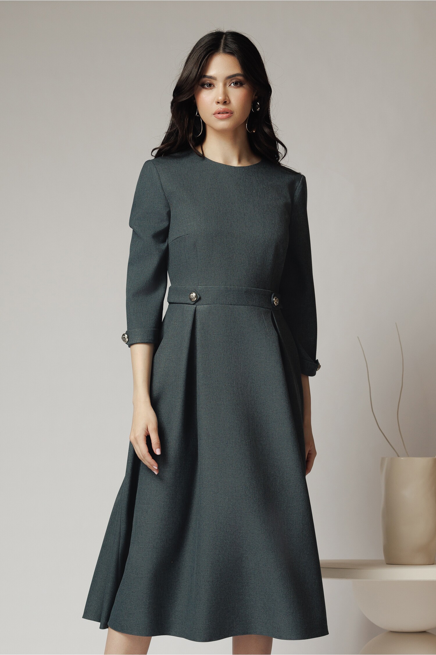 rochie-dy-fashion-office-din-stofa-gri-cu-nasturi-in-talie-1353662-1096526-4