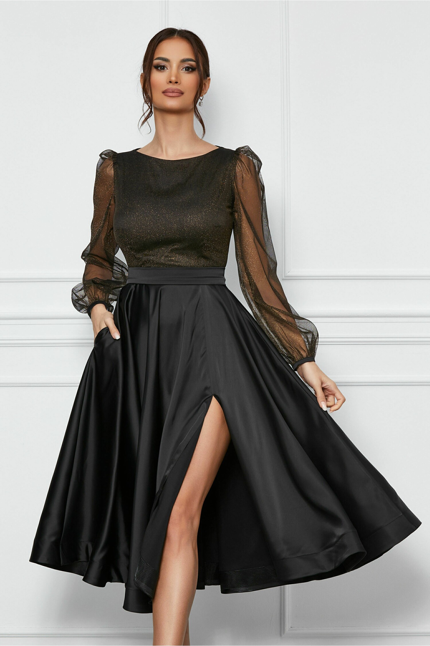 rochie-eleganta-din-satin-neagra-cu-glitter-la-bust-1359878-1100501-4