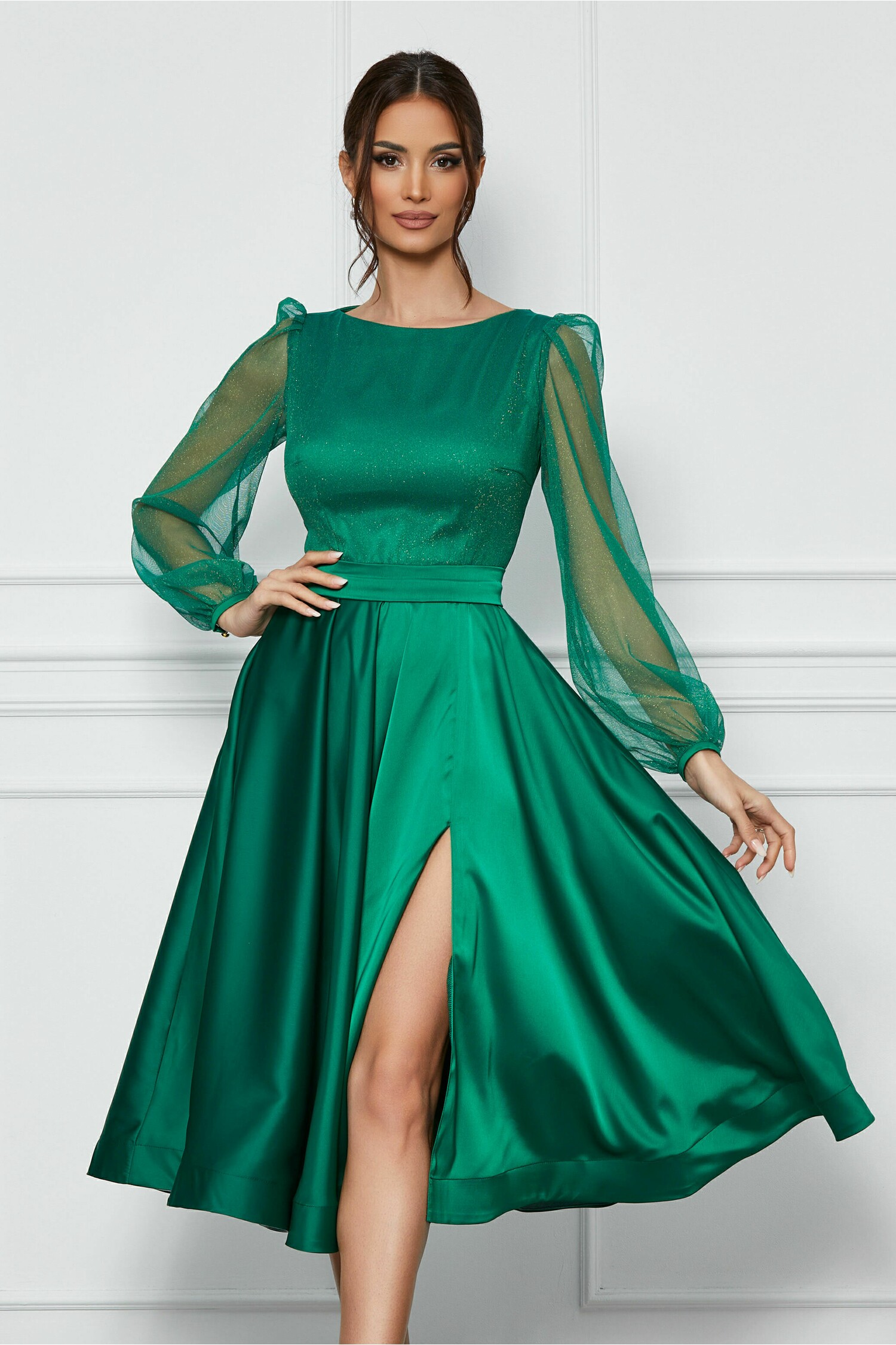 rochie-eleganta-din-satin-verde-cu-glitter-la-bust-1359902-1100516-4