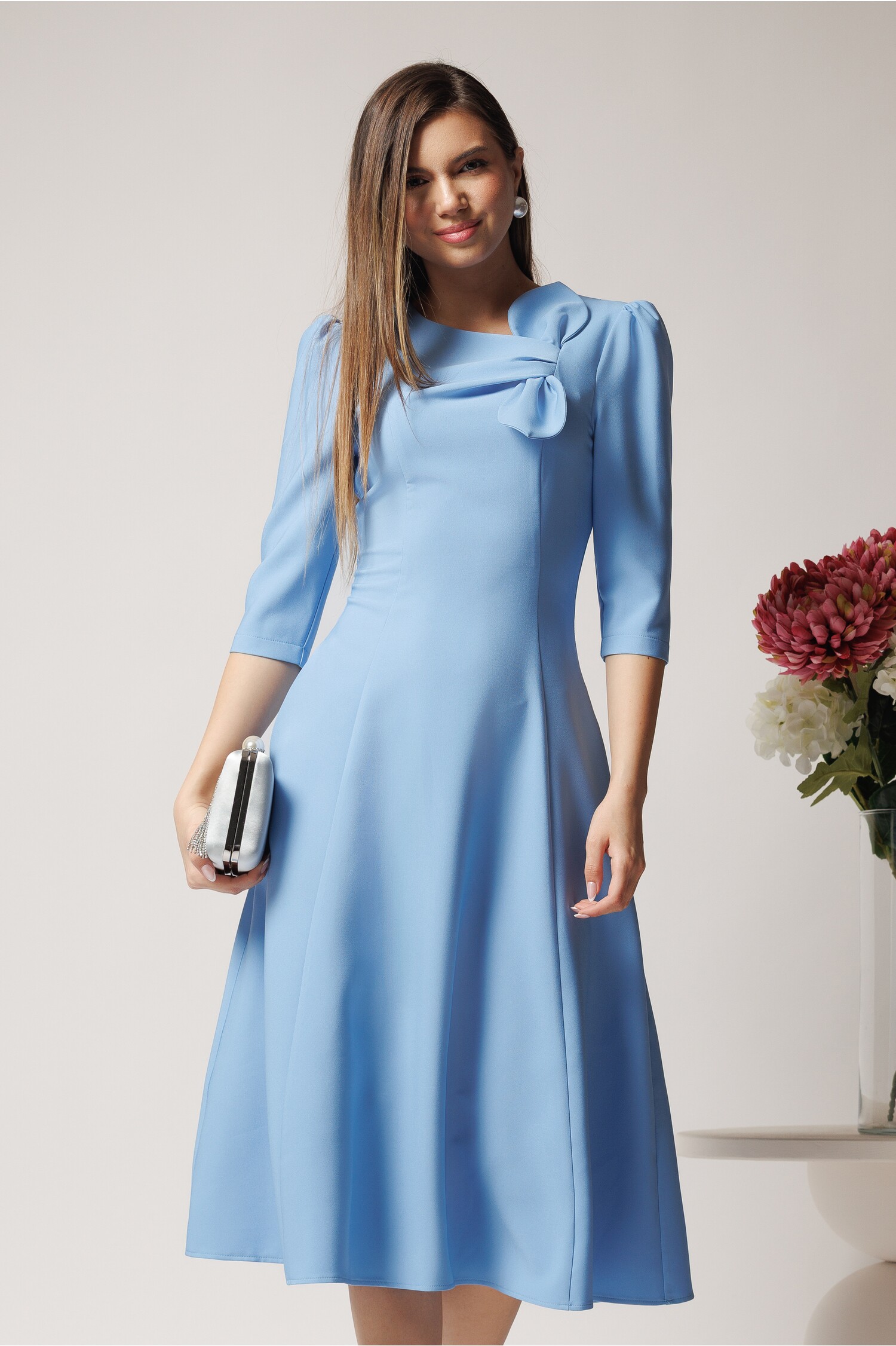 rochie-ladonna-office-din-stofa-bleu-cu-funda-la-bust-1369700-1106354-4
