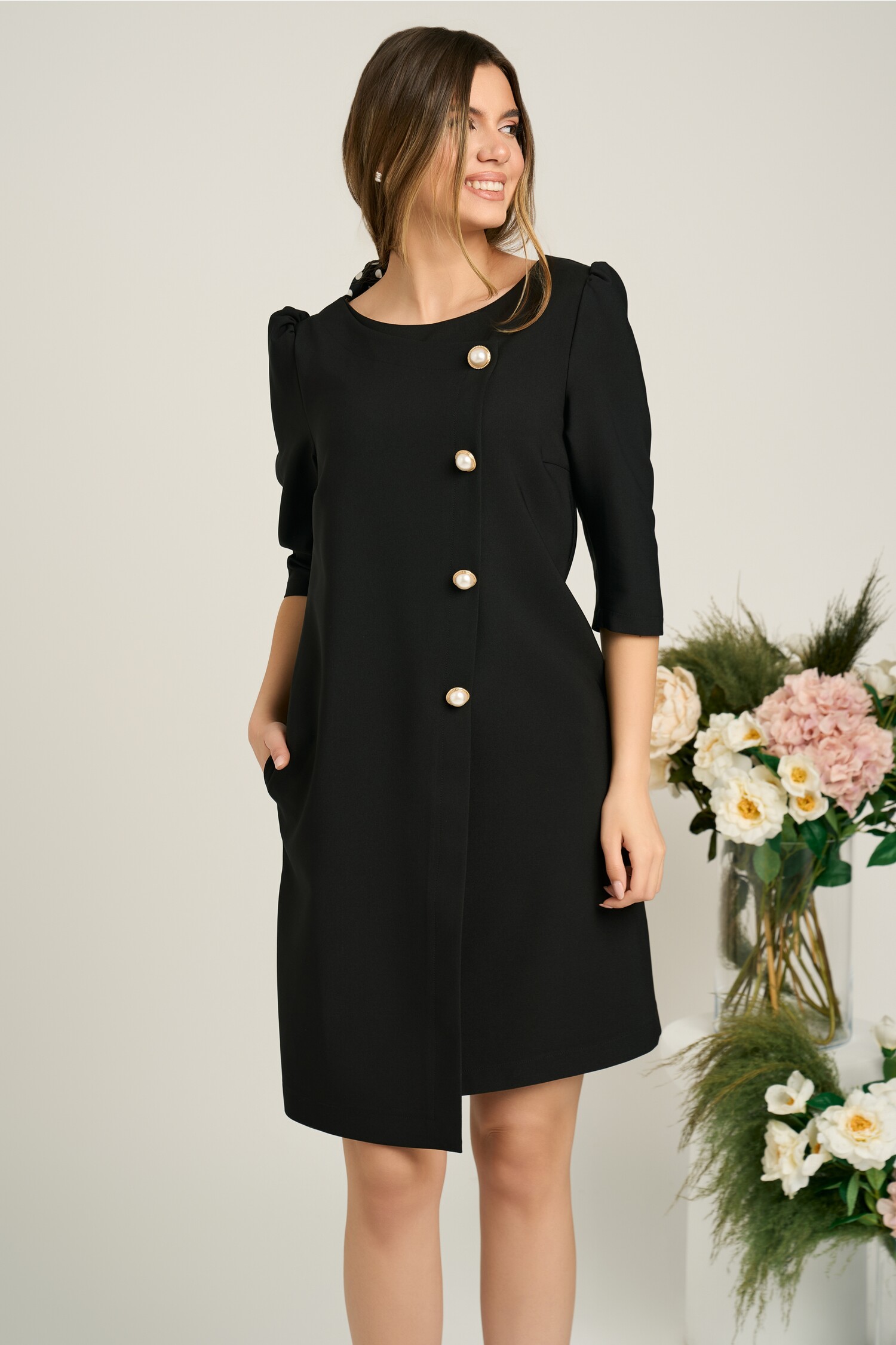 rochie-ladonna-office-din-stofa-neagra-cu-nasturi-perlati-1366031-1105339-4