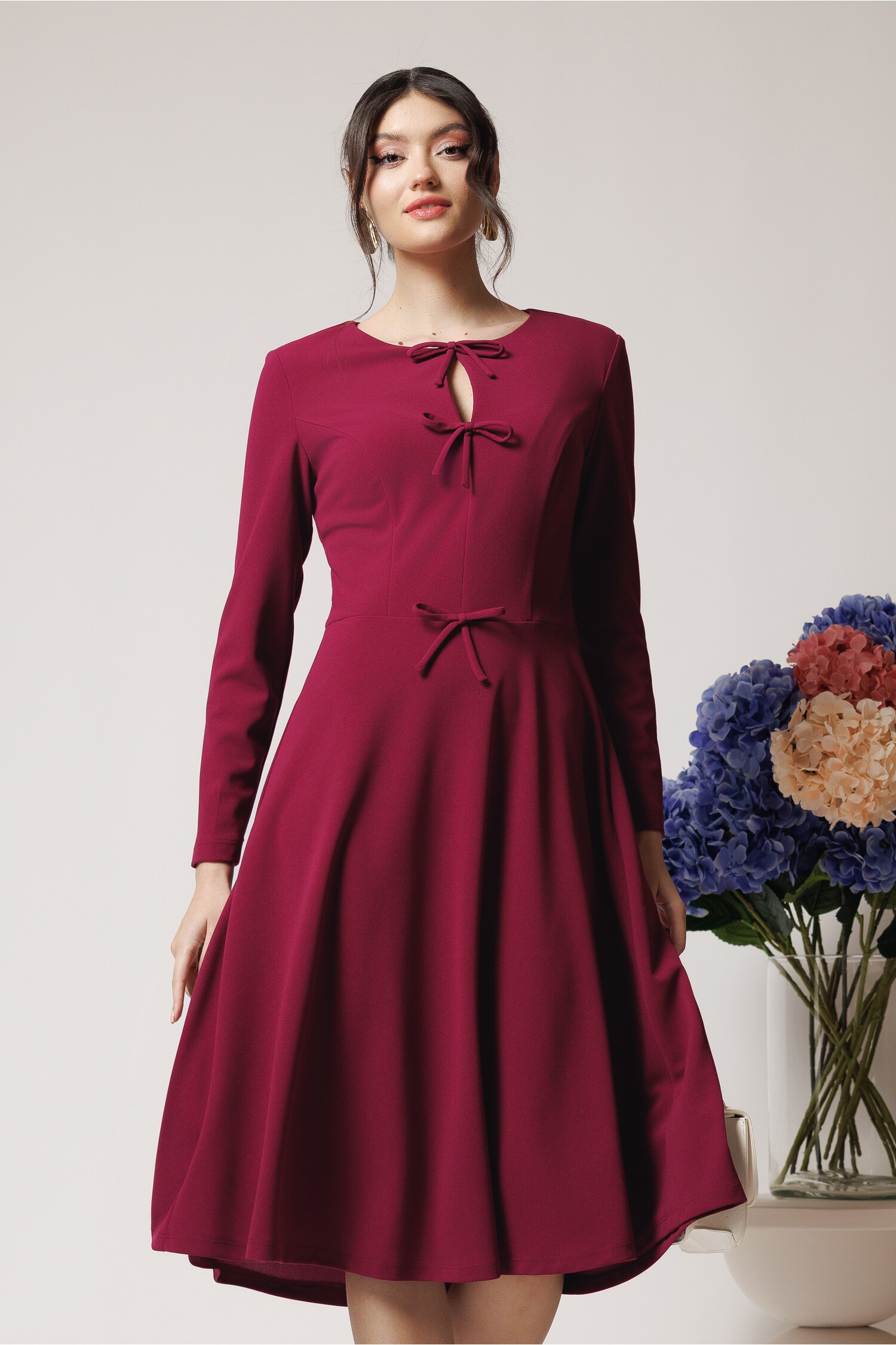 rochie-office-din-crep-magenta-cu-fundite-pe-bust-1366970-1104668-4