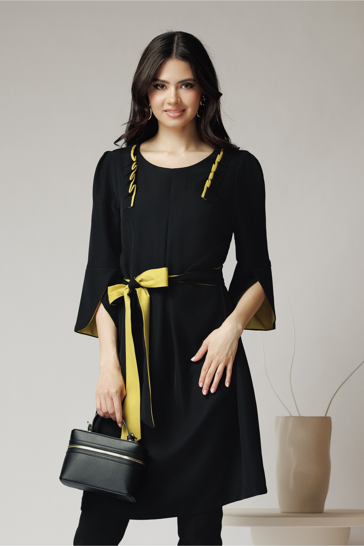 rochie-office-din-crep-neagra-cu-volane-la-bust-si-cordon-in-talie-1353089-1096595-4