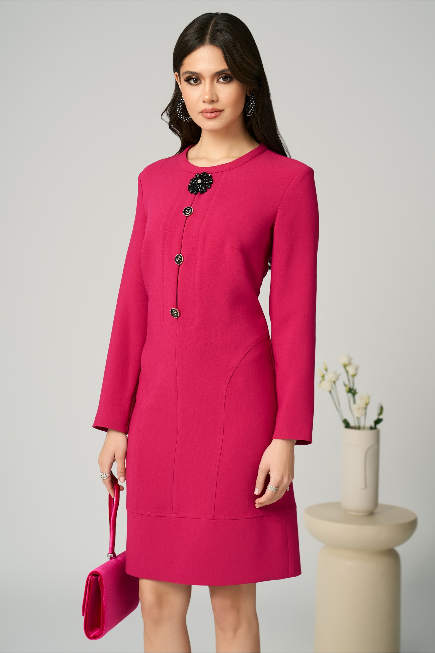 rochie-office-din-stofa-fucsia-cu-accesoriu-si-nasturi-1349333-1092104-4