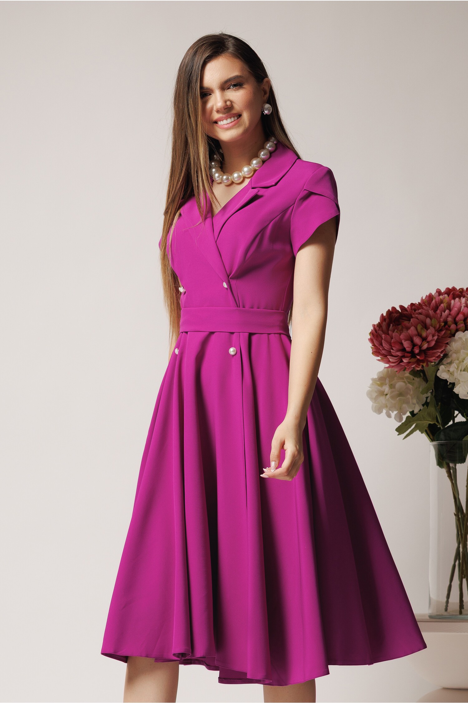rochie-office-din-stofa-magenta-cu-nasturi-si-cordon-decorativ-in-talie-1369394-1106453-4