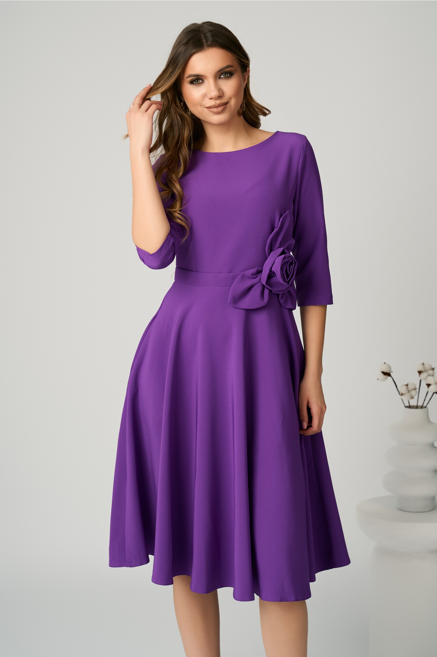 rochie-office-din-stofa-mov-cu-floare-in-talie-1355942-1097111-4