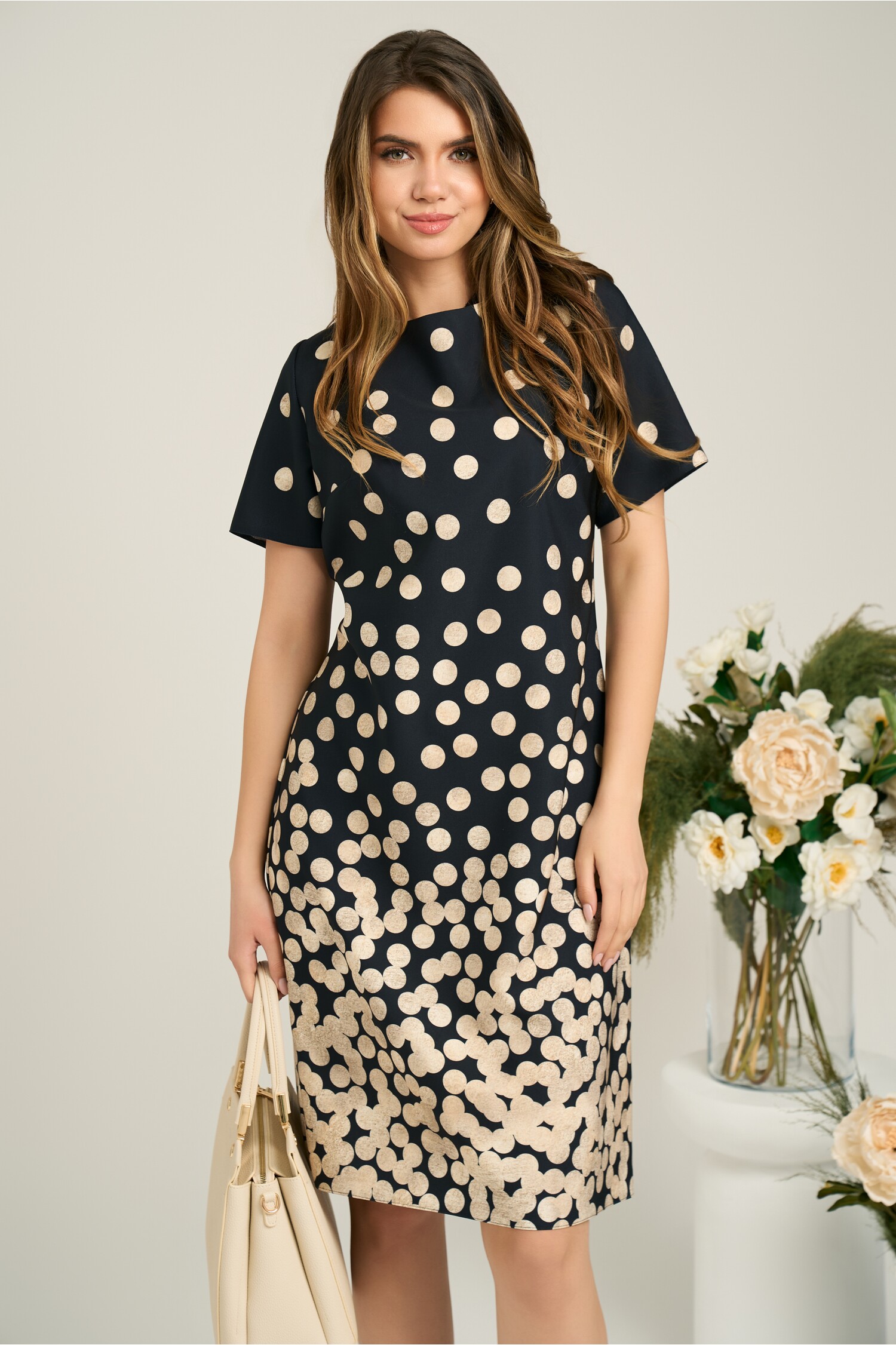 rochie-office-din-stofa-neagra-cu-buline-bej-1362053-1102214-4