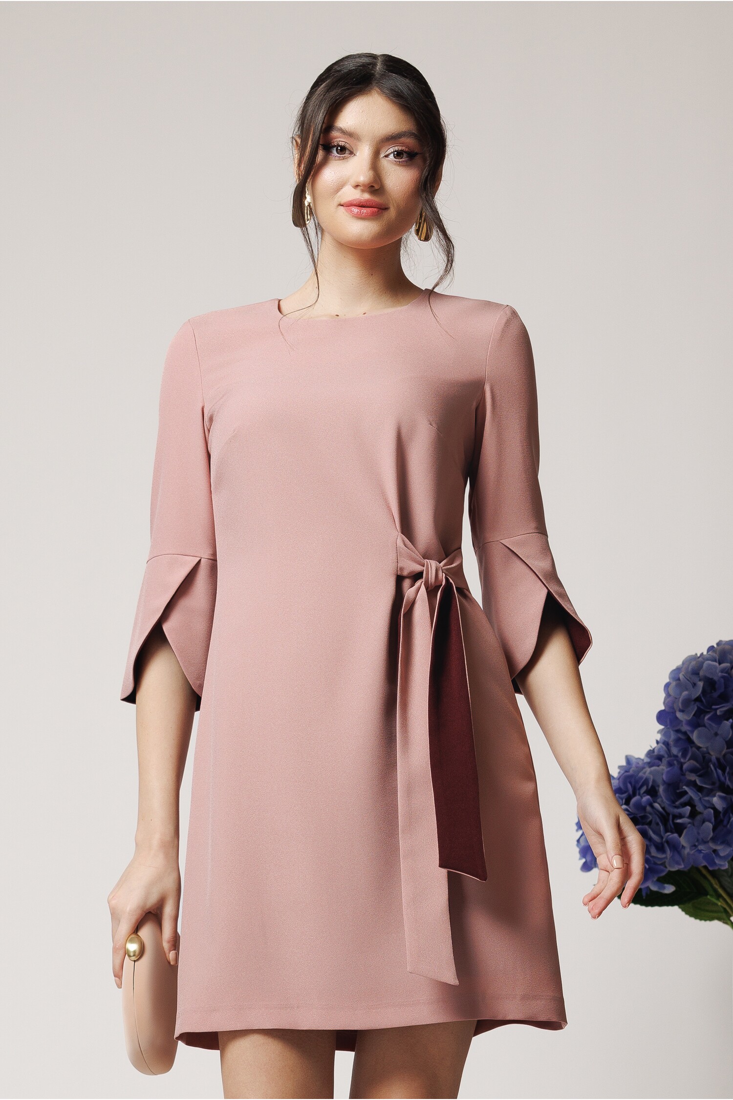 rochie-office-din-stofa-roz-cu-nod-in-talie-si-detalii-bordo-1365488-1102865-4