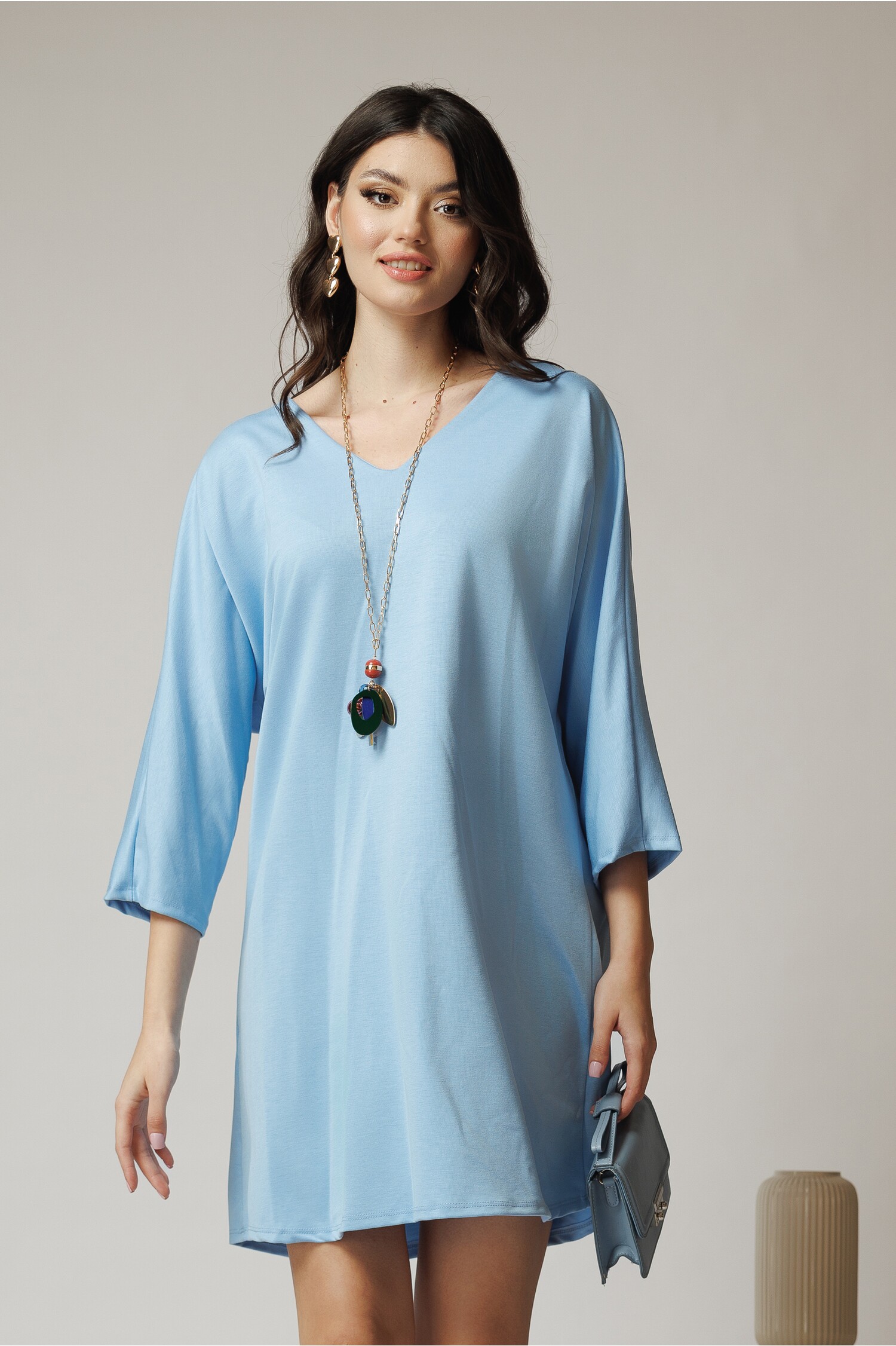 rochie-smart-casual-din-viscoza-bleu-cu-funda-din-satin-la-spate-1356992-1099367-4