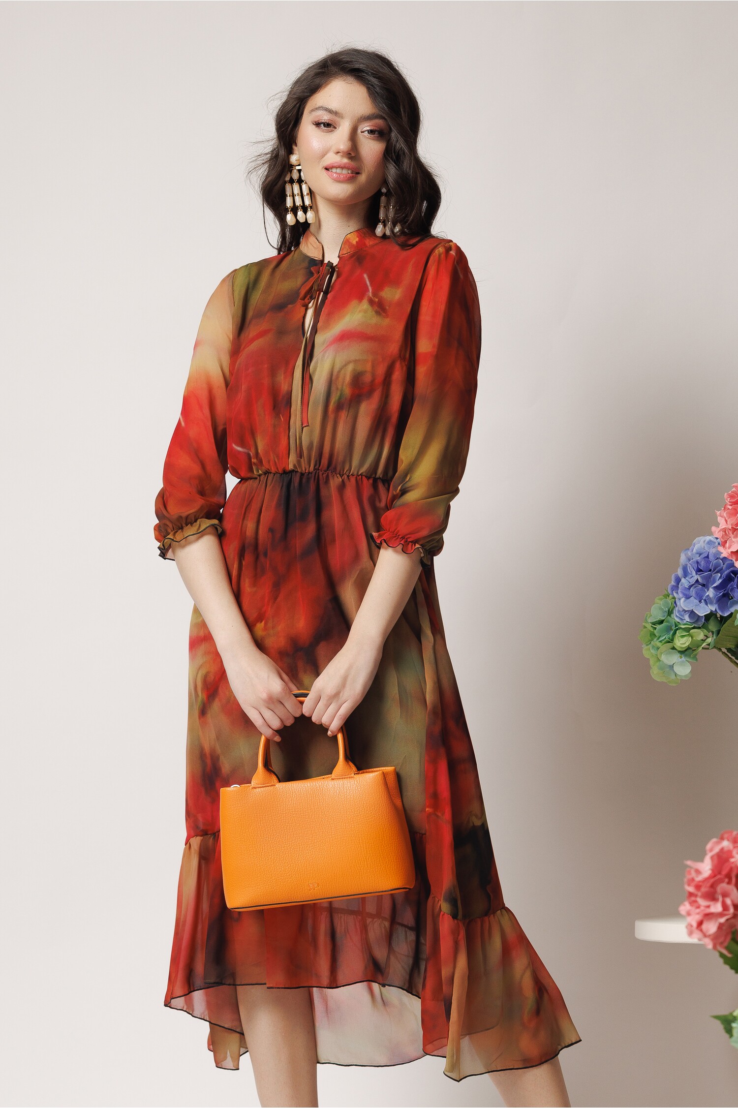 rochie-vaporoasa-de-zi-din-voal-galben-mustar-cu-imprimeuri-orange-1362191-1104452-4