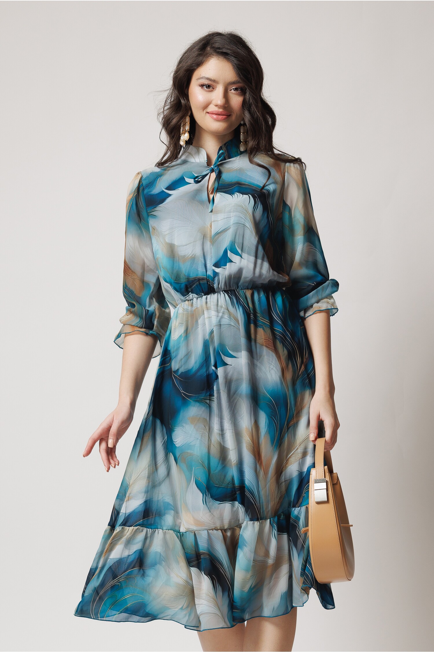 rochie-vaporoasa-de-zi-din-voal-gri-cu-imprimeuri-turcoaz-1362245-1104455-4